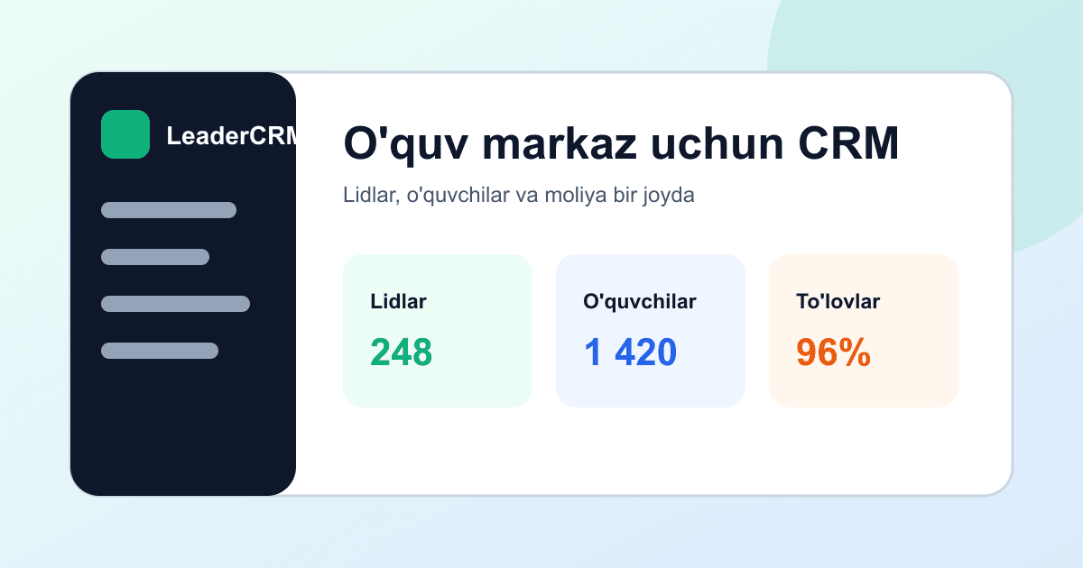 O'quv markazi dasturini qanday tanlash kerak? maqolasi uchun rasm